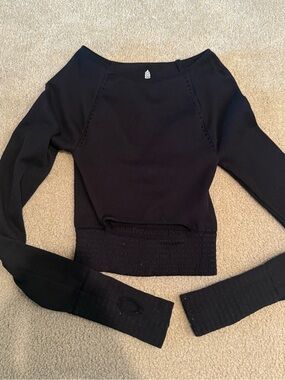 FP Movement by Free People Black Cut it Out Long Sleeve Like New Condition